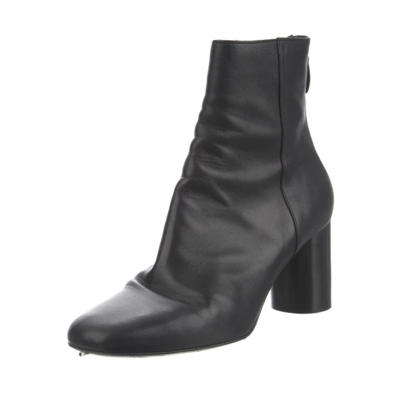 Sandro Sacha Black Leather Ankle Boots Size 8 - Picture 1 of 5